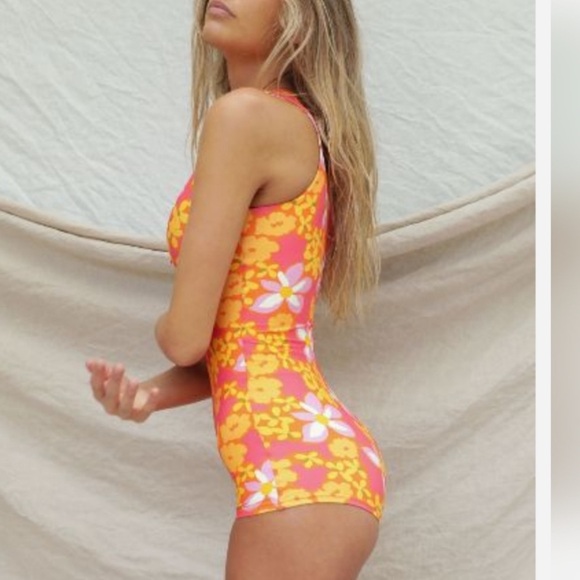NWT FP x Stone Fox Swim rafa one piece surf in lei lei print Floral size small - Picture 7 of 14